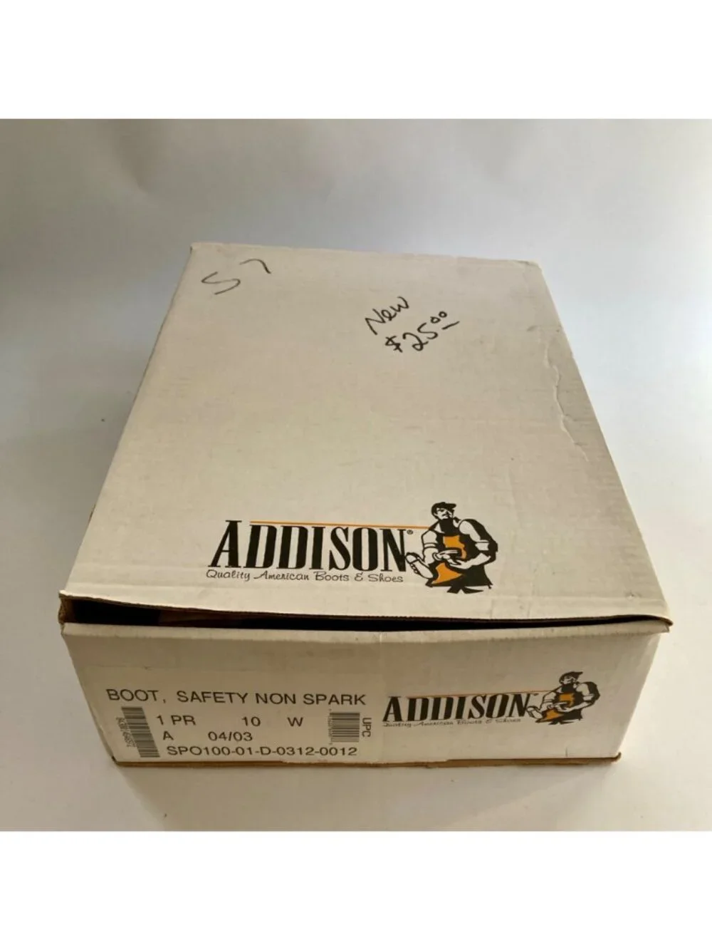 Addison Men's Steel Toe Safety Non-Spark Combat Boot Size 10W Black Leather NEW - Picture 8 of 8